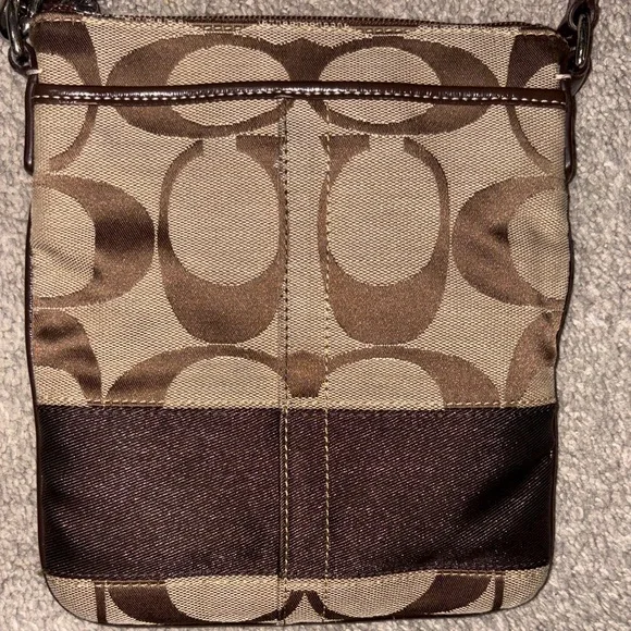Coach Brown and Cream Crossbody Bag - Picture 2 of 11